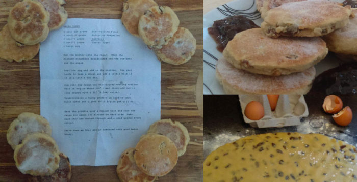 Two photographs of welsh cakes made to Neil Kinnock's recipe