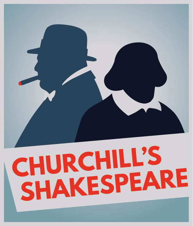 Silhouettes of Churchill and Shakespeare