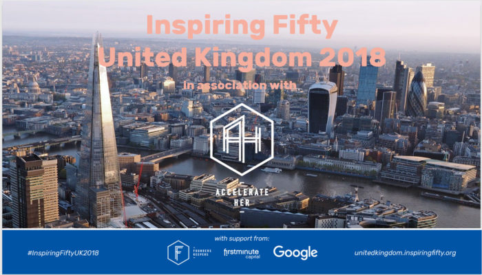 Banner image for Accelerate HER Inspiring fifty United Kingdom 2018.