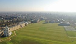 Aerial View College Sports Fields