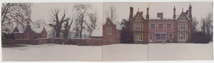 Panorama of Bourn Hall, comprised of 3 photos