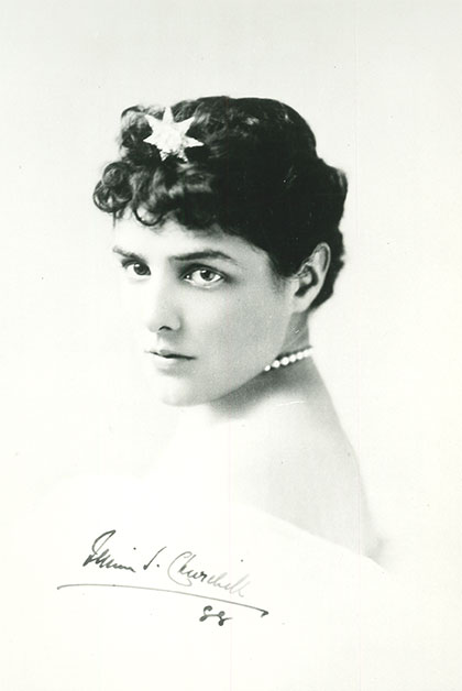 Black and white signed photograph of Lady Randolph Churchill
