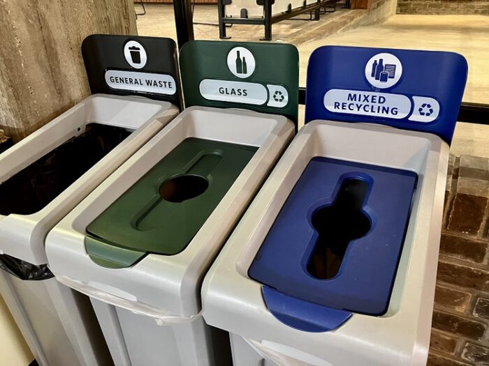 picture of recycling bins