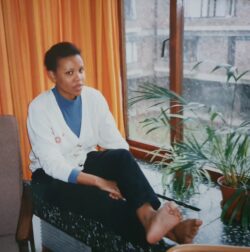 Mpilenhle (Pearl) Sithole (G94) in the window seat of Room 2G in 1995
