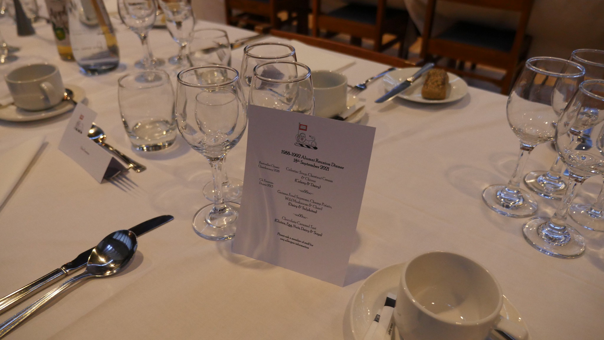 Reunion dinner 2012-17 attendees