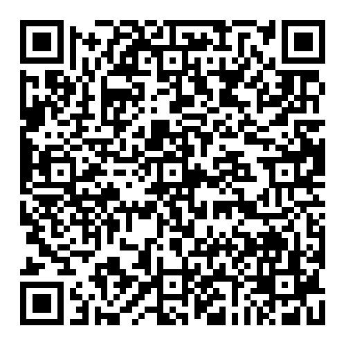 A black and white QR code with a square pattern on a white background. The code can be scanned with a mobile device to access digital content or a website.